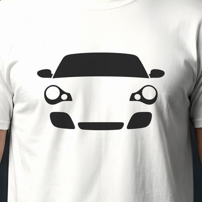 Porsche 911 996 1999-2004 front view silhouette print close-up