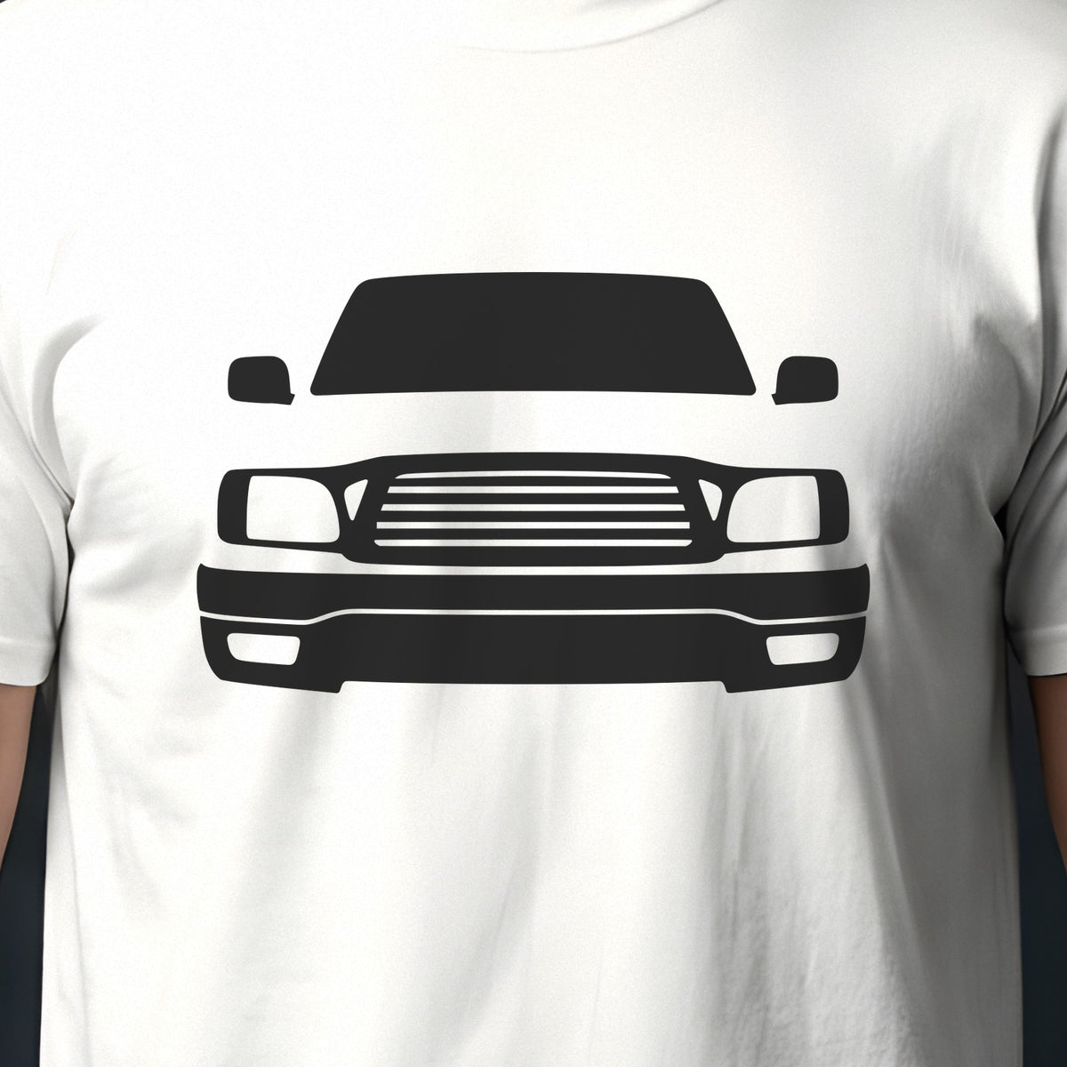 Toyota Tacoma 1995-2004 front view silhouette print close-up