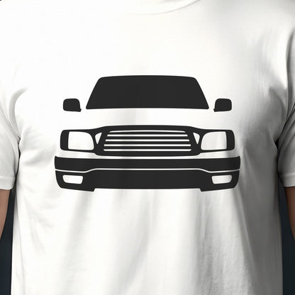 Toyota Tacoma 1995-2004 front view silhouette print close-up