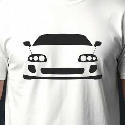 Toyota Supra 1993-2002 front view silhouette print close-up