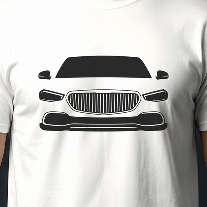 Mercedes-Benz S-Class W223 2021-2026 front view silhouette print close-up