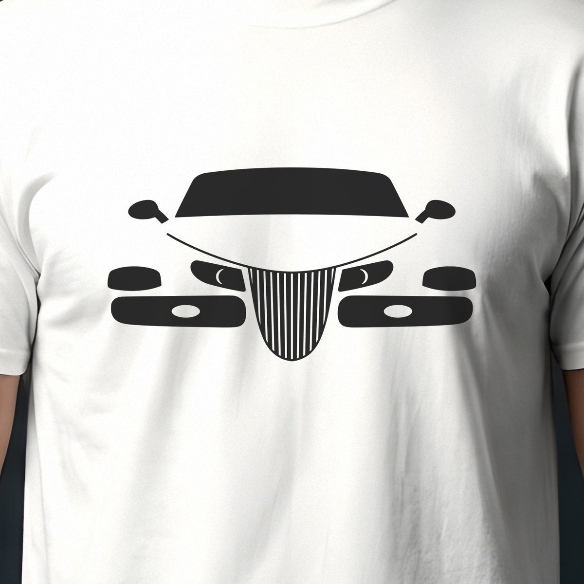 Plymouth Prowler 1997-2002 front view silhouette print close-up