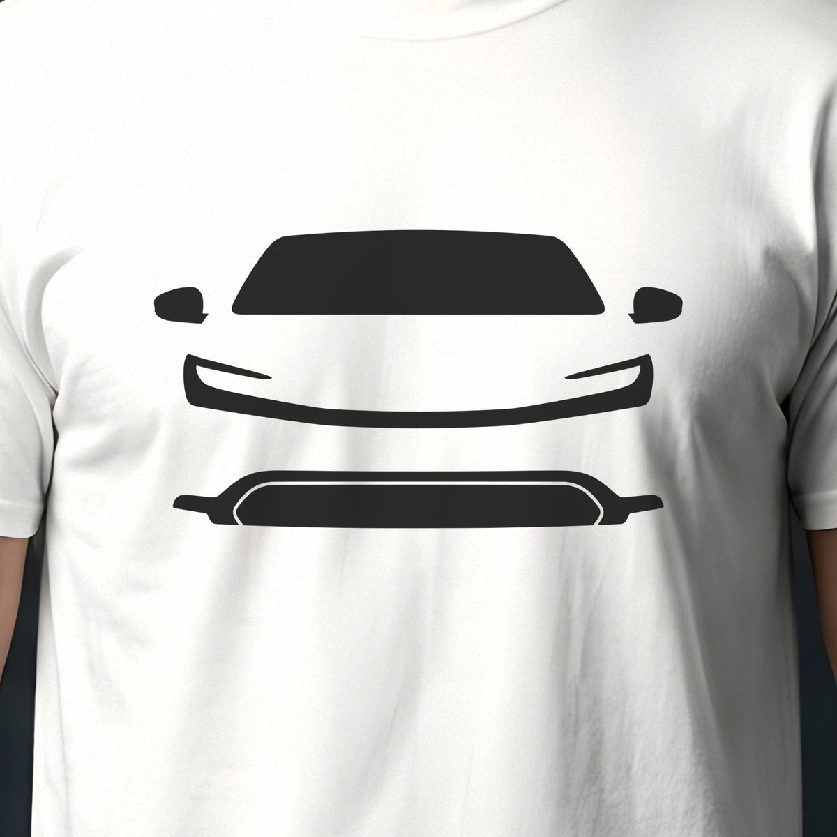 Toyota Prius 2023-2026 front view silhouette print close-up