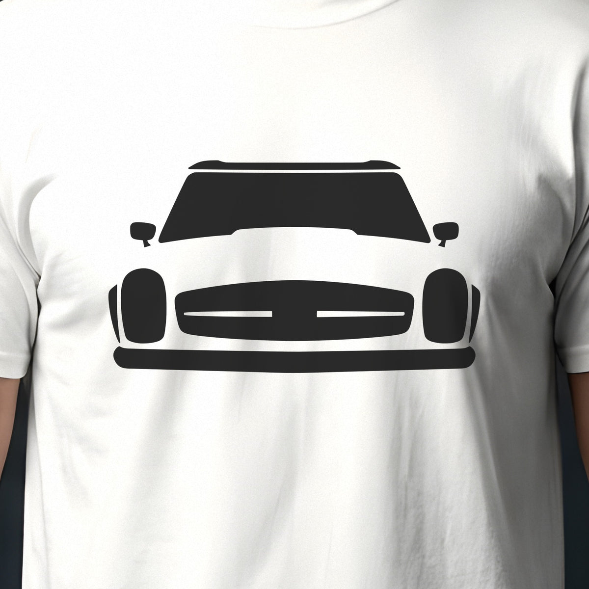 Mercedes-Benz SL Pagoda 1963-1971 front view silhouette print close-up