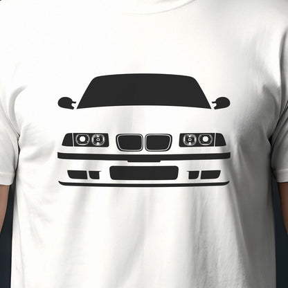 BMW M3 E36 1995-1999 front view silhouette print close-up