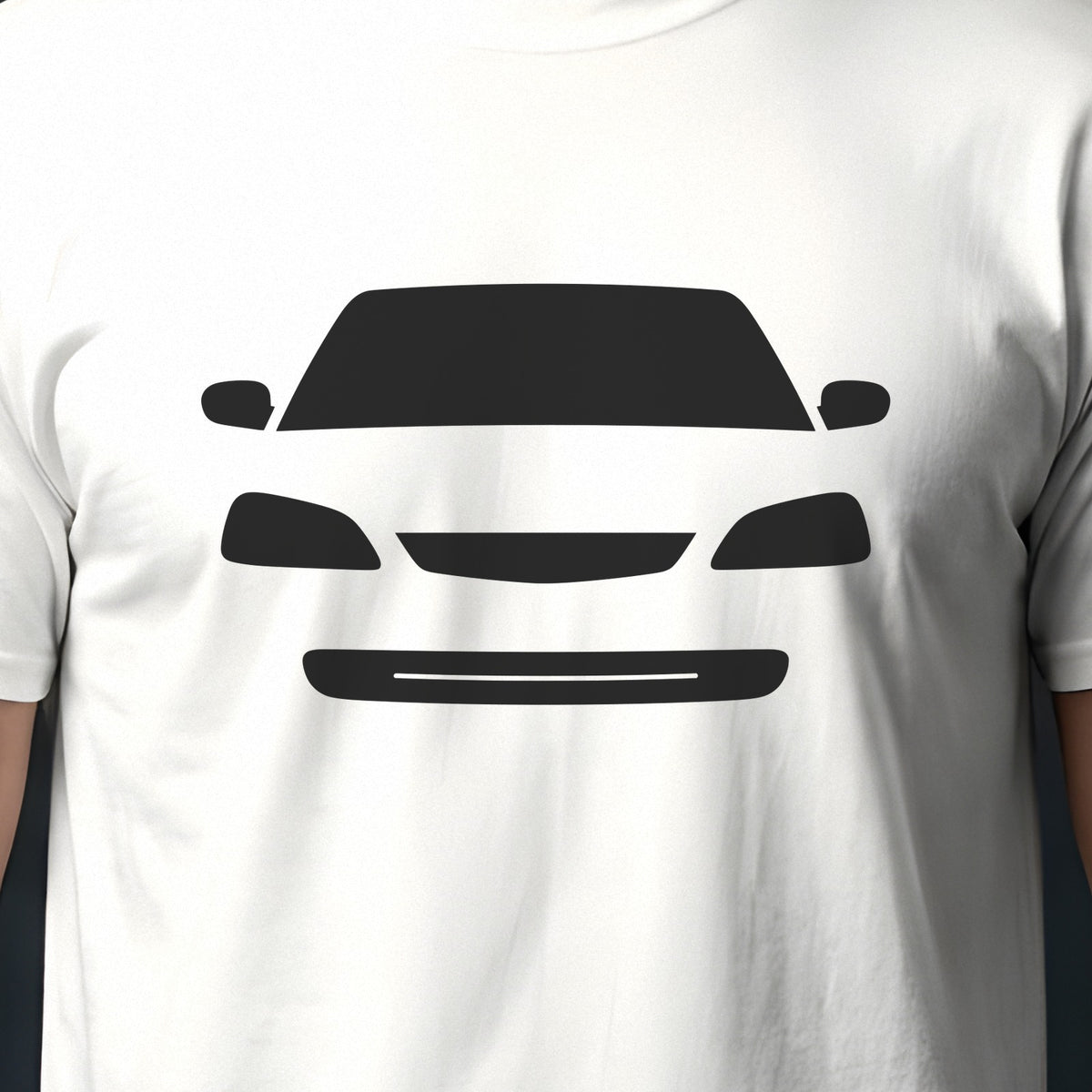 Honda Civic 2001-2005 front view silhouette print close-up