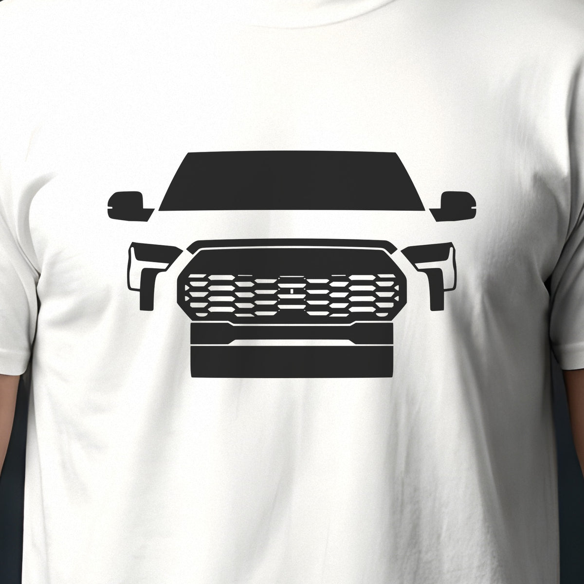 Toyota Tundra 2022-2026 front view silhouette print close-up