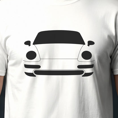 Porsche 911 993 1995-1998 front view silhouette print close-up