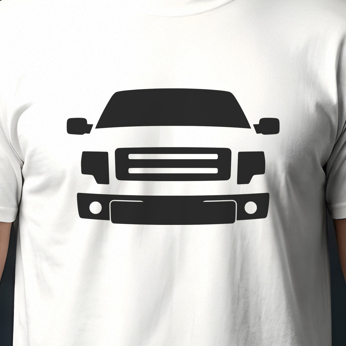 Ford F-150 2009-2014 front view silhouette print close-up