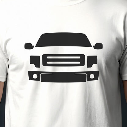 Ford F-150 2009-2014 front view silhouette print close-up