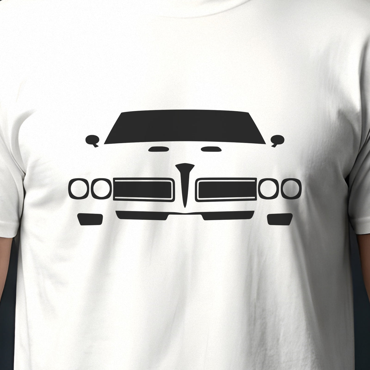 Pontiac GTO 1968-1972 front view silhouette print close-up
