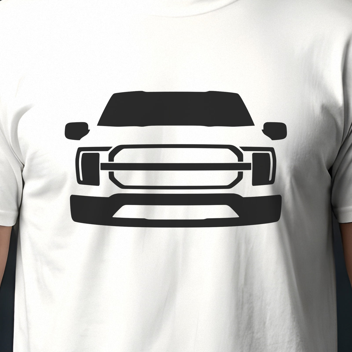 Ford F-150 2021-2026 front view silhouette print close-up