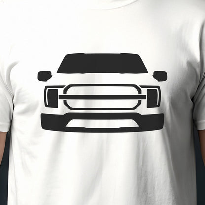 Ford F-150 2021-2026 front view silhouette print close-up