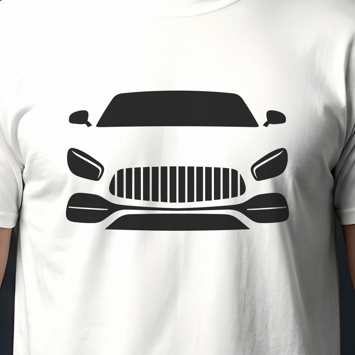 Mercedes-Benz AMG GT 2016-2021 front view silhouette print close-up