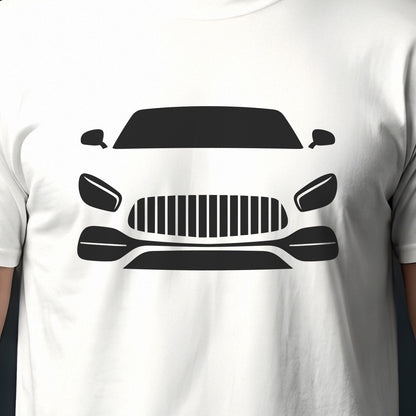 Mercedes-Benz AMG GT 2016-2021 front view silhouette print close-up