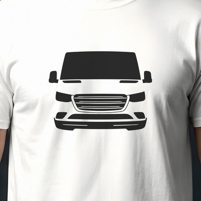 Mercedes-Benz Sprinter 2019-2026 front view silhouette print close-up