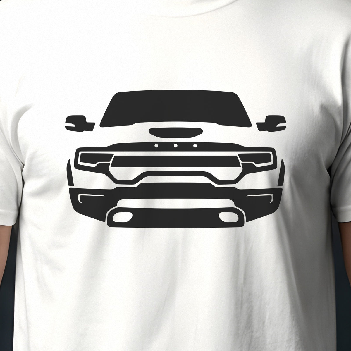 Ram 1500 TRX 2021-2024 front view silhouette print close-up