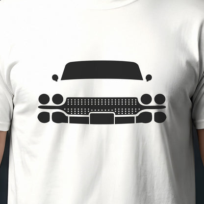 Cadillac Eldorado 1959 front view silhouette print close-up