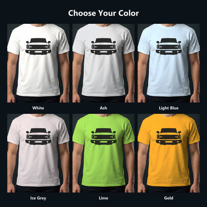 Ford Bronco 2021-2026 t-shirt color chart