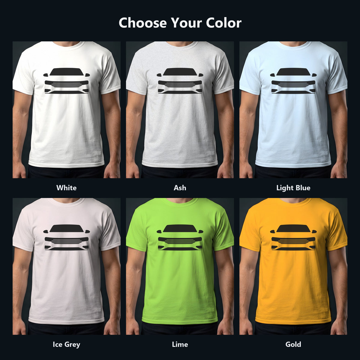 Volkswagen Jetta 2019-2026 t-shirt color chart
