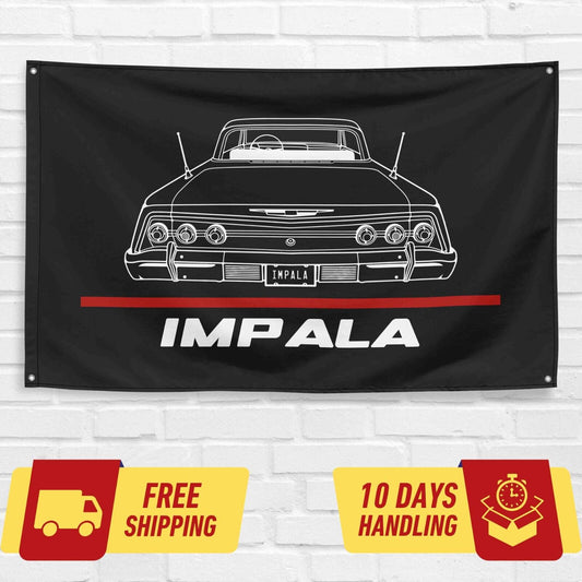 Impala 1962 Car Lovers 3x5 ft Flag Garage Birthday Gift Banner