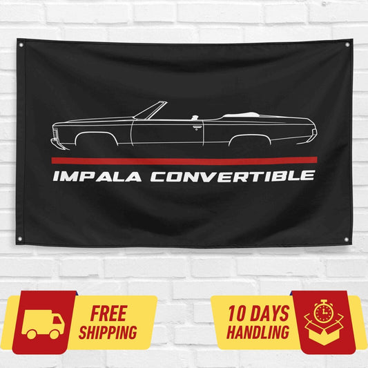 Impala Convertible 1971 Car Lovers 3x5 ft Flag Garage Birthday Gift Banner