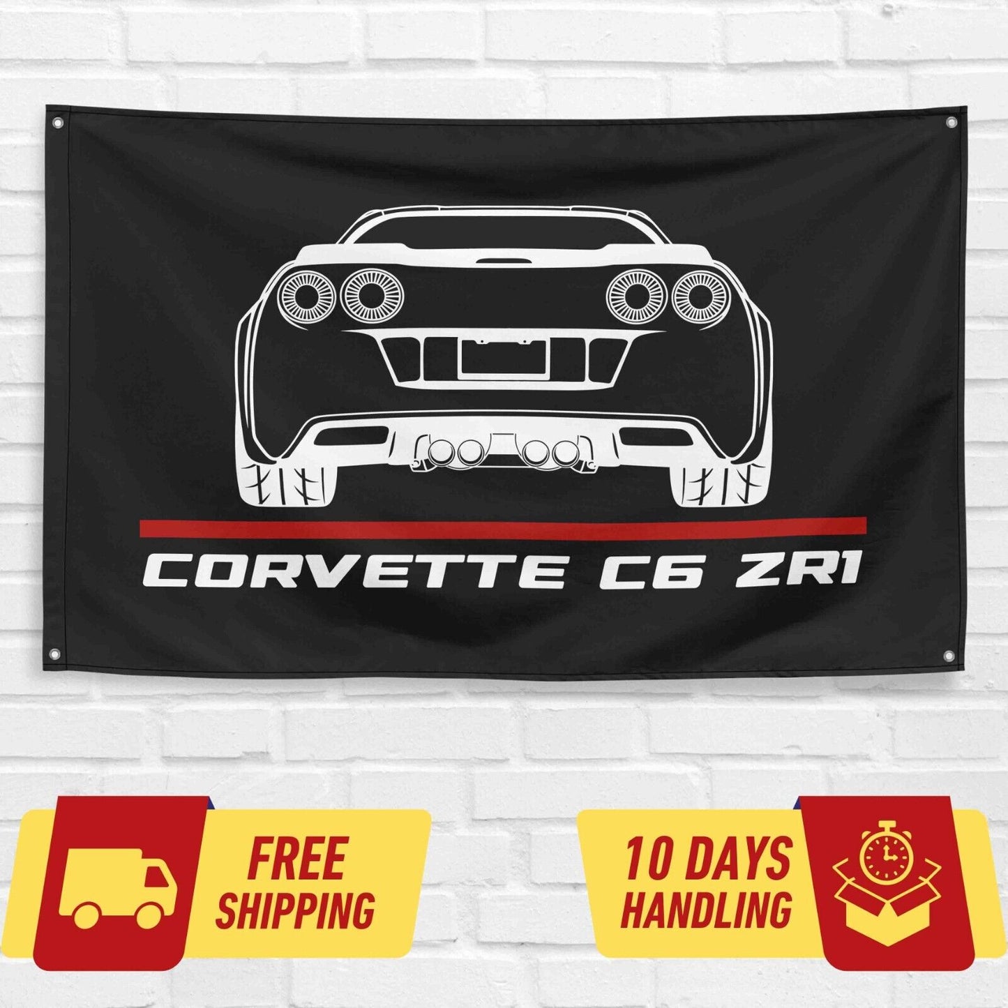 Corvette C6 ZR1 Car Lovers 3x5 ft Flag Garage Birthday Gift Banner