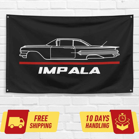 Impala 1960 Car Lovers 3x5 ft Flag Garage Birthday Gift Banner