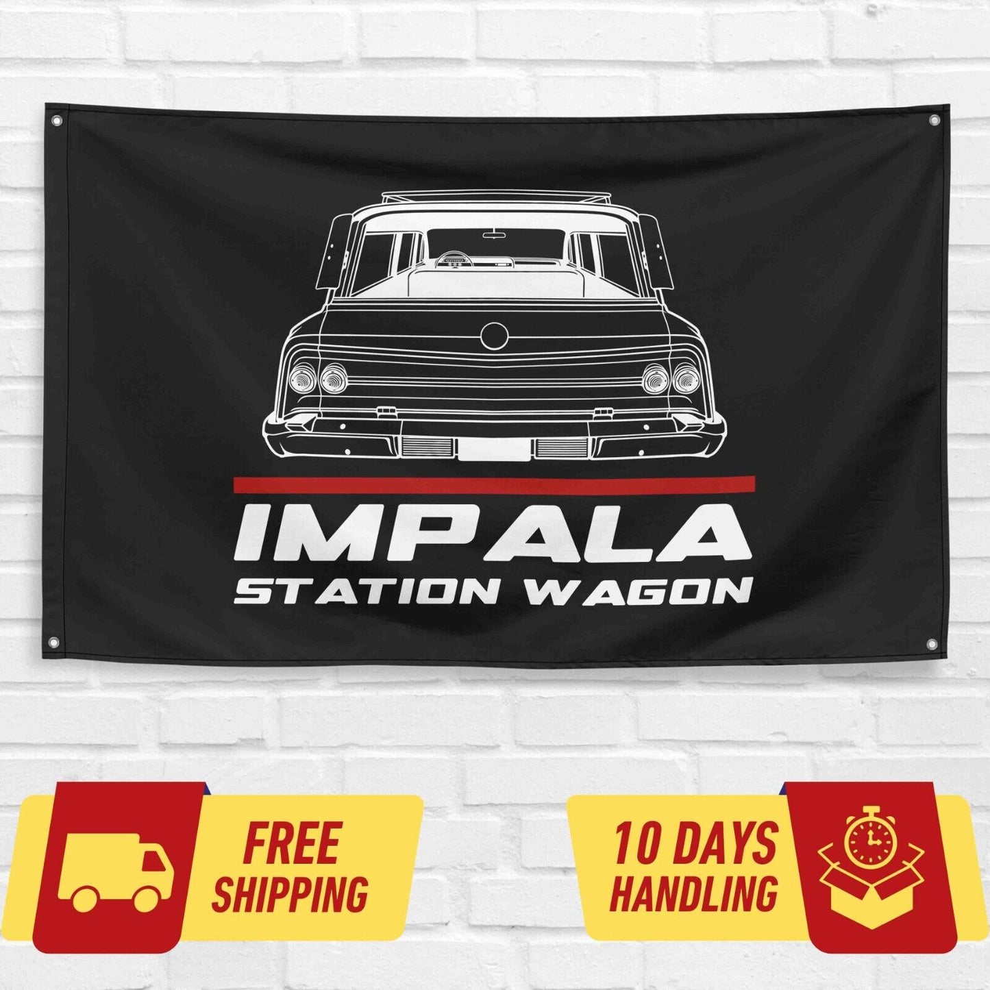 Impala Station Wagon 1962 Car Lovers 3x5 ft Flag Garage Birthday Gift Banner