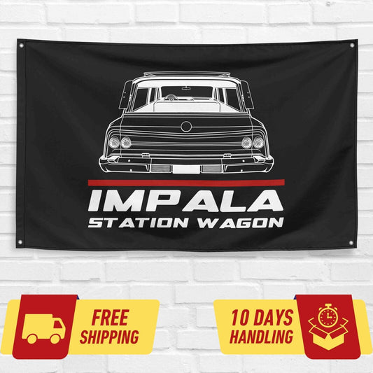 Impala Station Wagon 1962 Car Lovers 3x5 ft Flag Garage Birthday Gift Banner