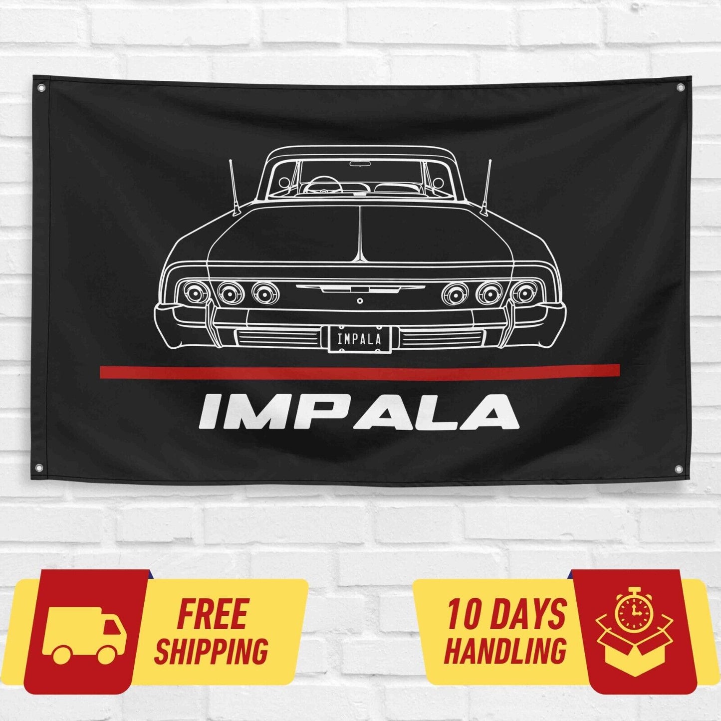 Impala 1964 Car Lovers 3x5 ft Flag Garage Birthday Gift Banner