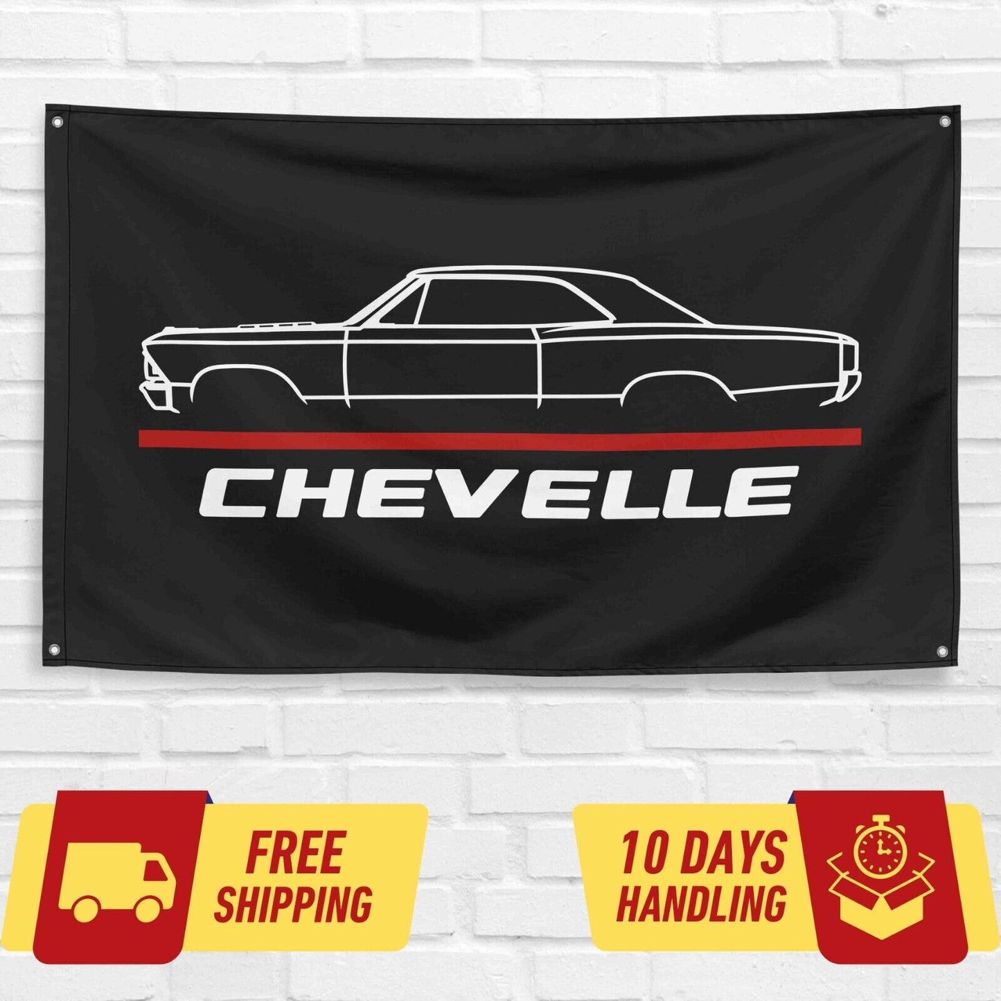 Chevelle 1966 Car Lovers 3x5 ft Flag Garage Birthday Gift Banner