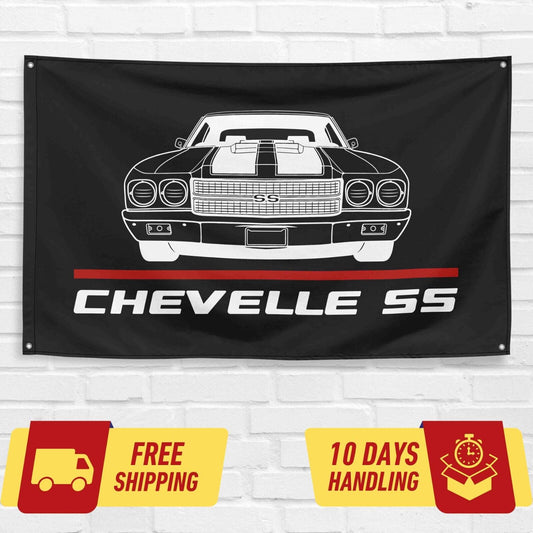 Chevelle SS 1970 Car Lovers 3x5 ft Flag Garage Birthday Gift Banner