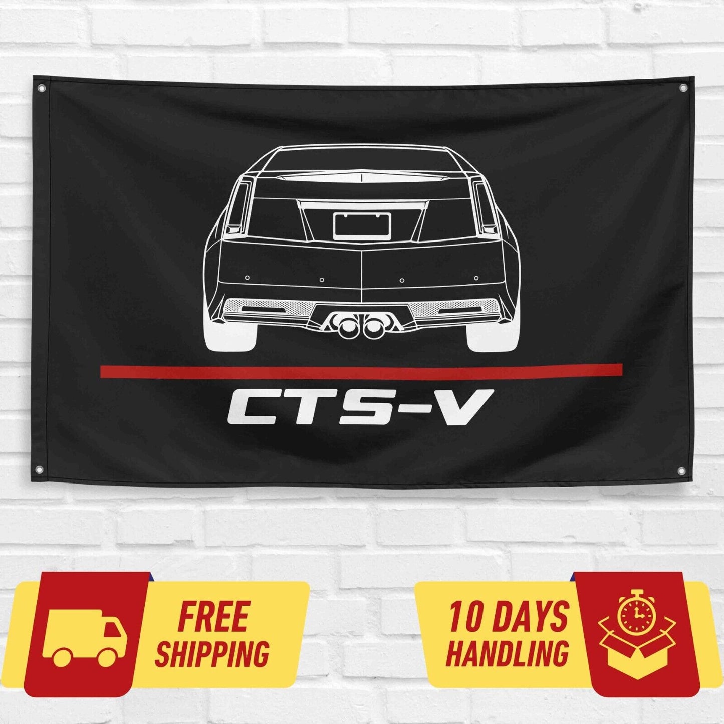 CTS-V Coupe 2014 Car Lovers 3x5 ft Flag Garage Birthday Gift Banner