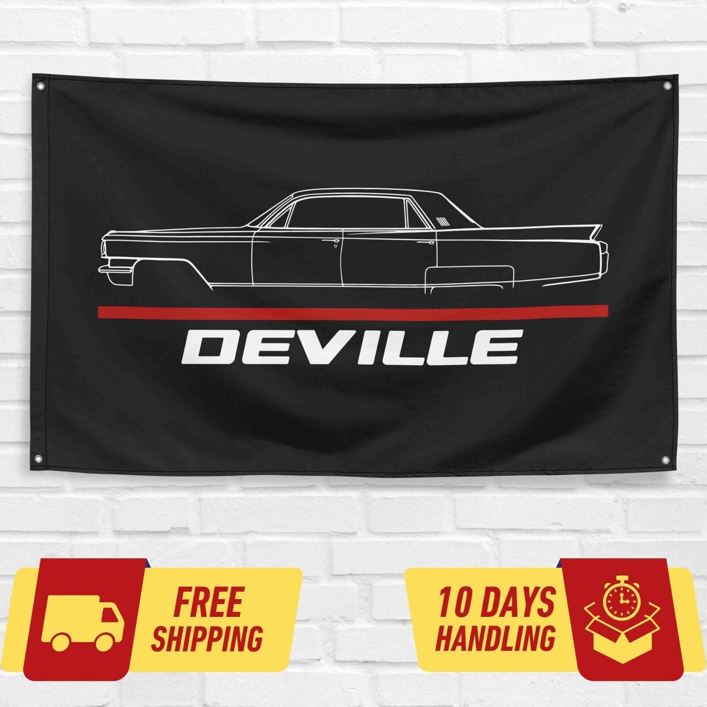 Deville 1963 Car Lovers 3x5 ft Flag Garage Birthday Gift Banner