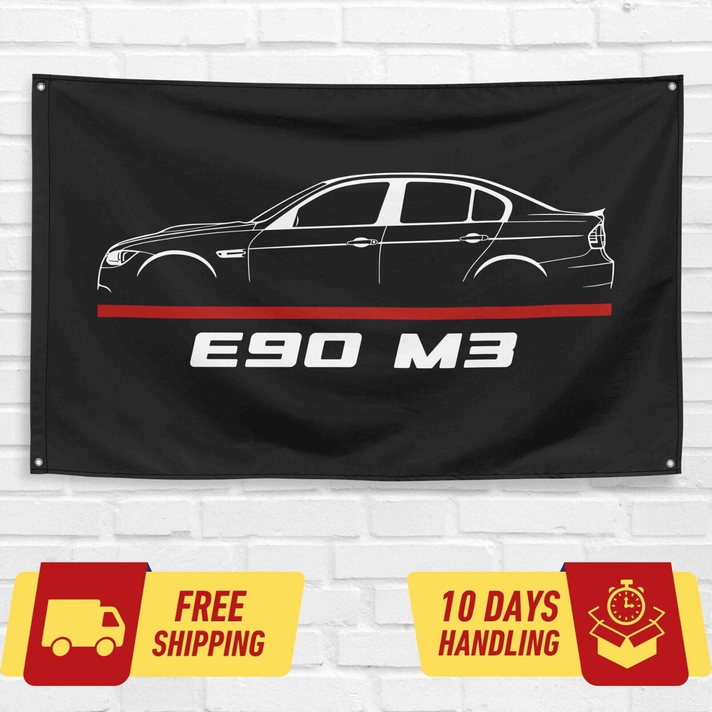 E90 M3 Car Lovers 3x5 ft Flag Garage Birthday Gift Banner