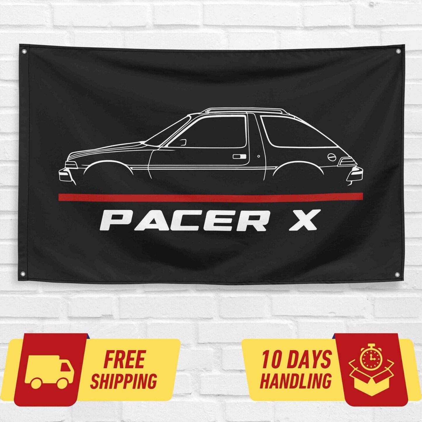 Pacer X Car Lovers 3x5 ft Flag Garage Birthday Gift Banner