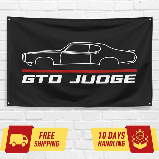 GTO Judge 1969 Classic Car Lovers 3x5 ft Flag Garage Birthday Gift Banner