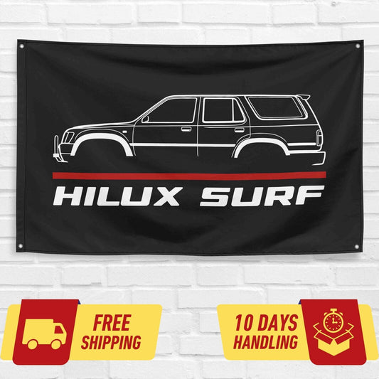 Hilux Surf SUV 1993 Car Lovers 3x5 ft Flag Garage Birthday Gift Banner