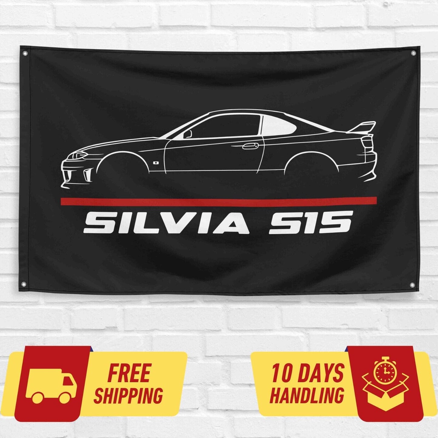 Silvia S15 1999 Car Lovers 3x5 ft Flag Garage Birthday Gift Banner