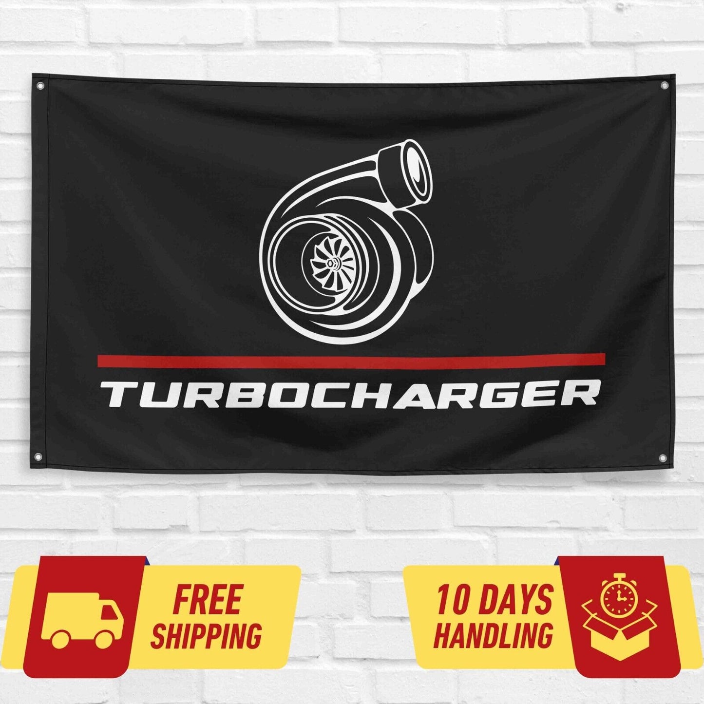 Turbocharger Turbo Auto Part 3x5 ft Flag Car Garage Birthday Gift Banner