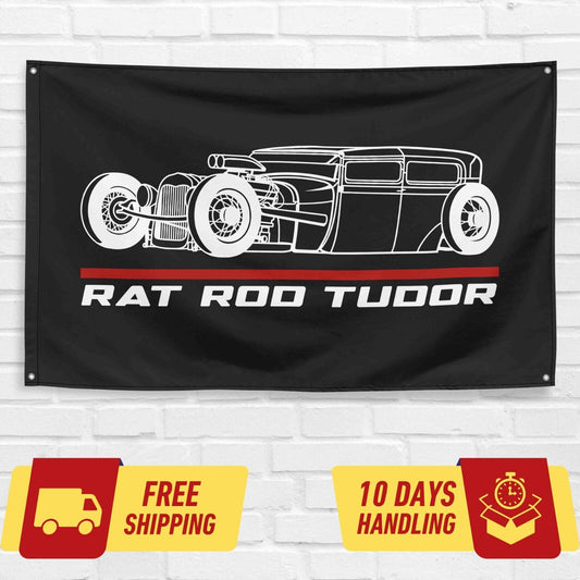 Rat Rod Tudor 1929 Car Lovers 3x5 ft Flag Garage Birthday Gift Banner