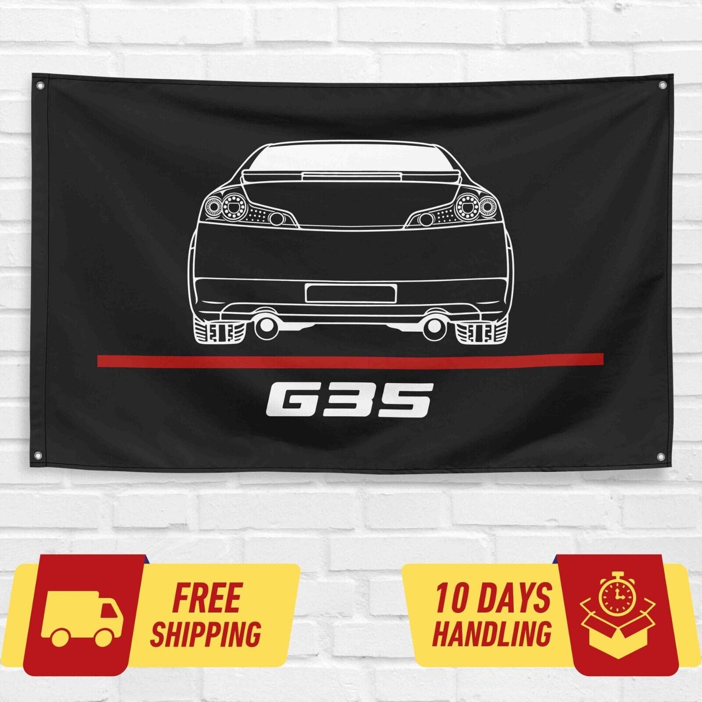 G35 End Car Lovers 3x5 ft Flag Garage Birthday Gift Banner