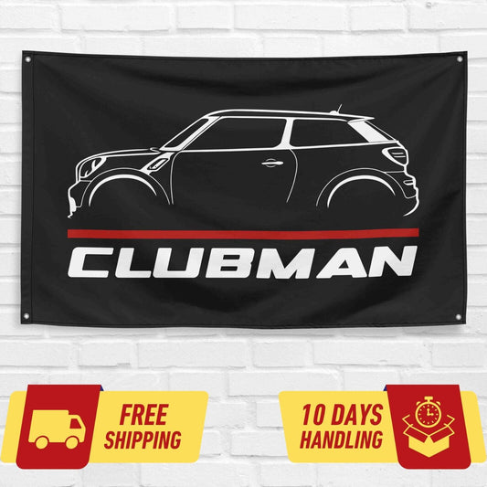 Mini Clubman Car Lovers 3x5 ft Flag Garage Birthday Gift Banner