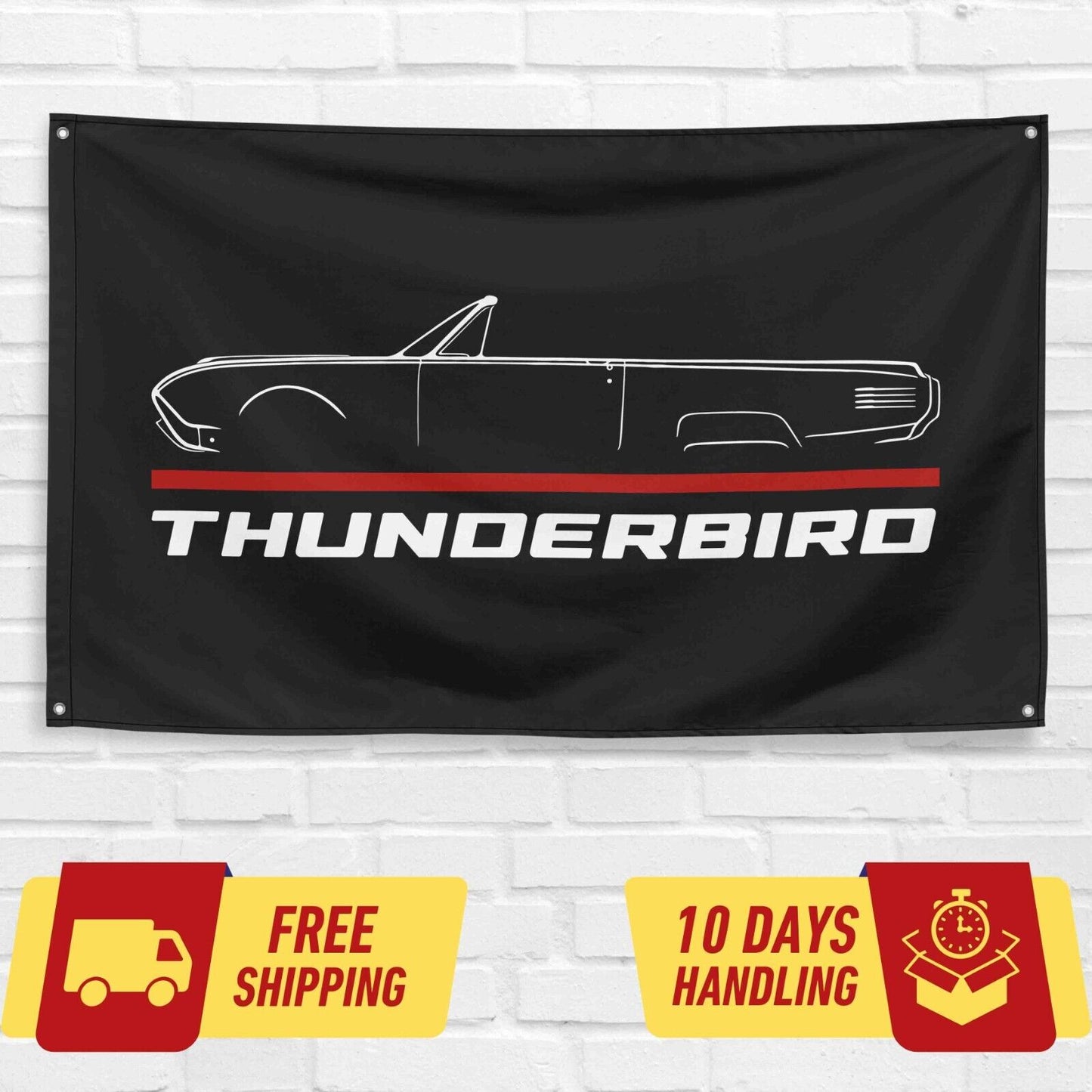 Thunderbird T-Bird 1961 Car Lovers 3x5 ft Flag Garage Birthday Gift Banner