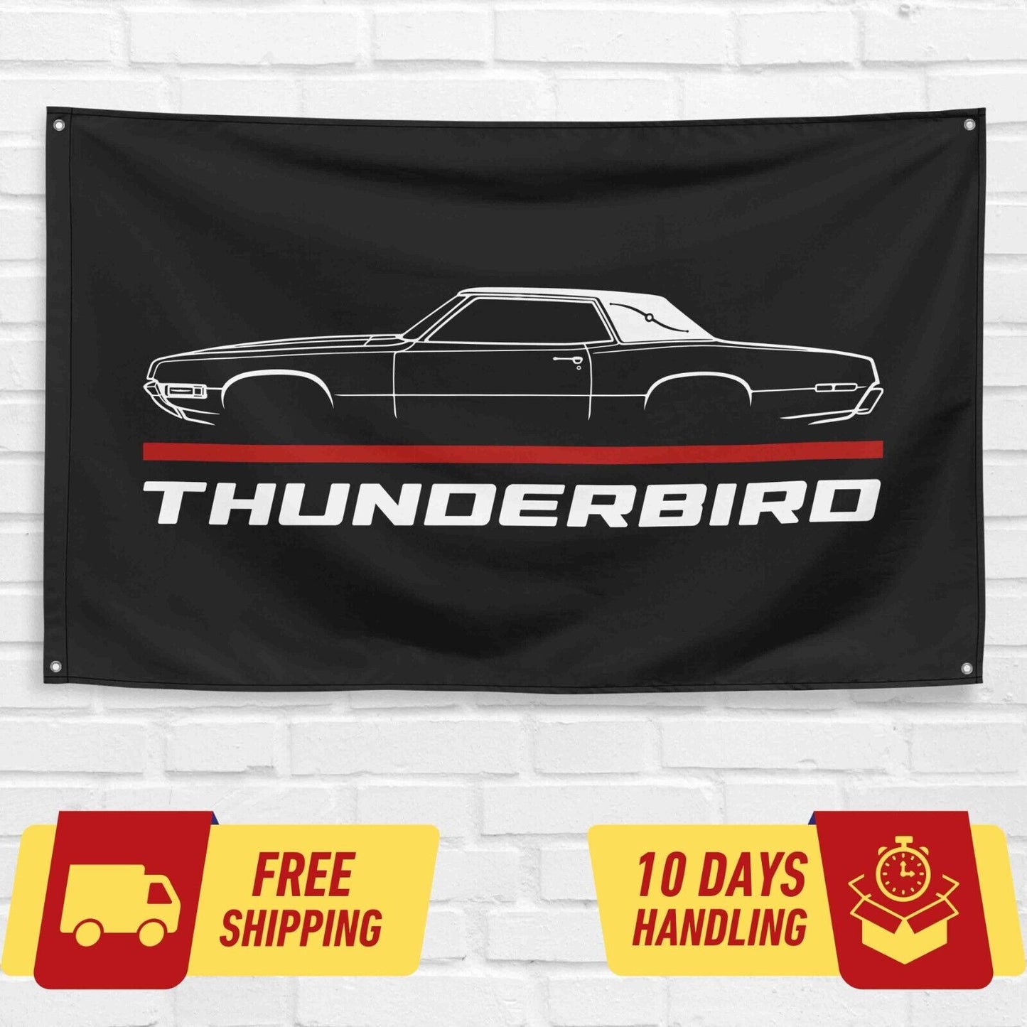 Thunderbird T-Bird 1968 Car Lovers 3x5 ft Flag Garage Birthday Gift Banner