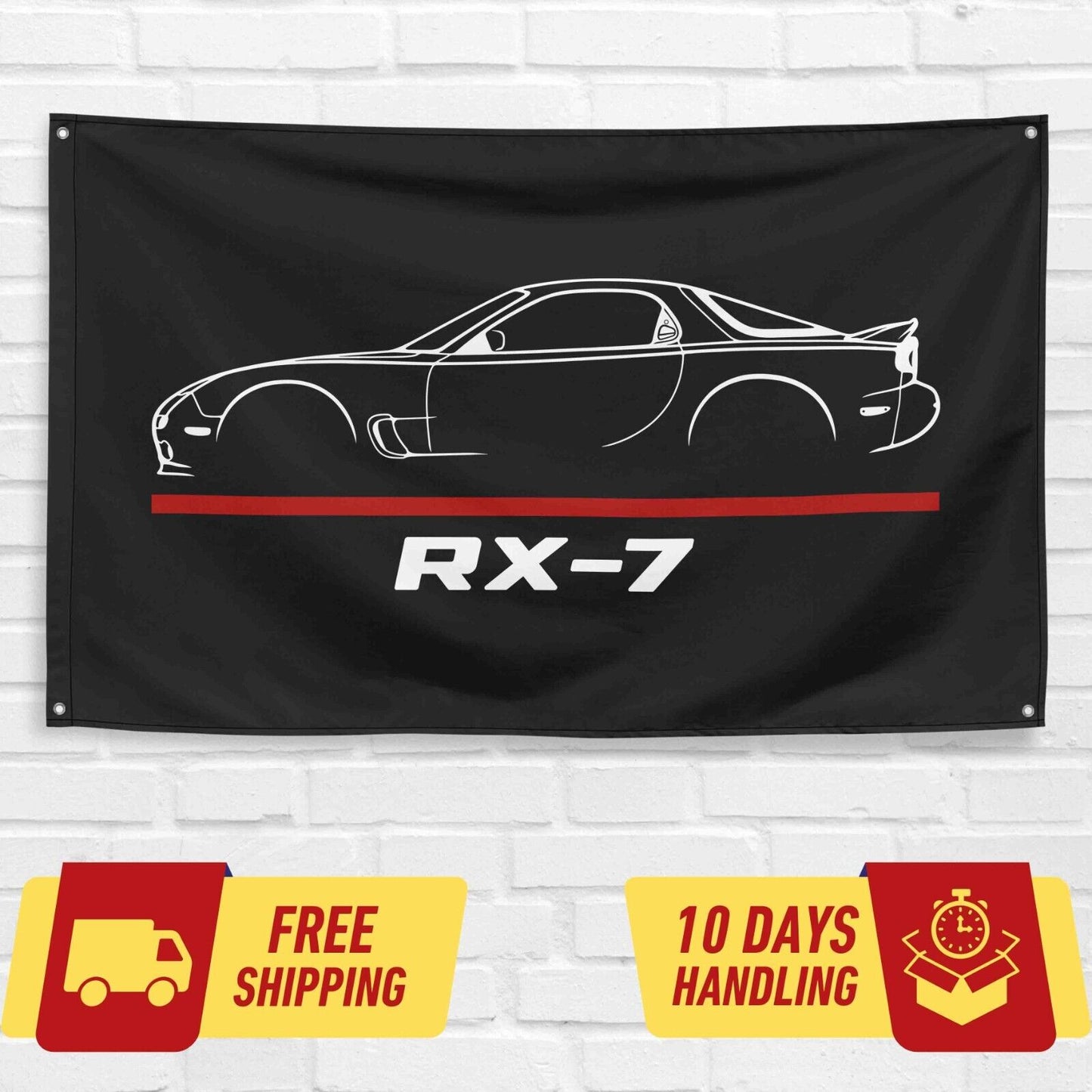 RX-7 2002 Car Lovers 3x5 ft Flag Garage Birthday Gift Banner