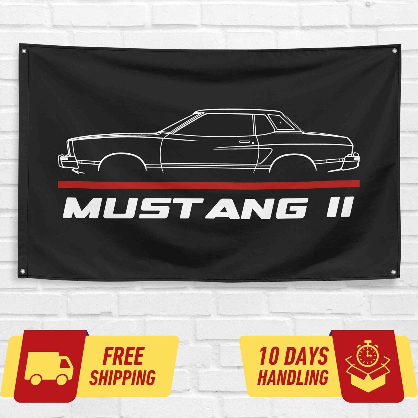 Mustang II 1978 Car Lovers 3x5 ft Flag Garage Birthday Gift Banner