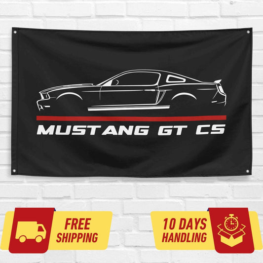 Mustang GT CS Cal Special 2014 Car Lovers 3x5 ft Flag Garage Birthday Gift Banner