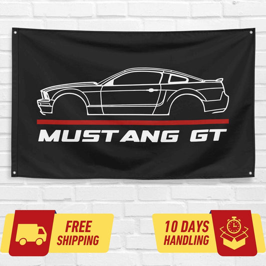 Mustang GT 2005 Car Lovers 3x5 ft Flag Garage Birthday Gift Banner